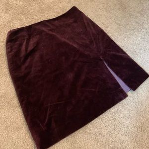 Velvet Mini Skirt